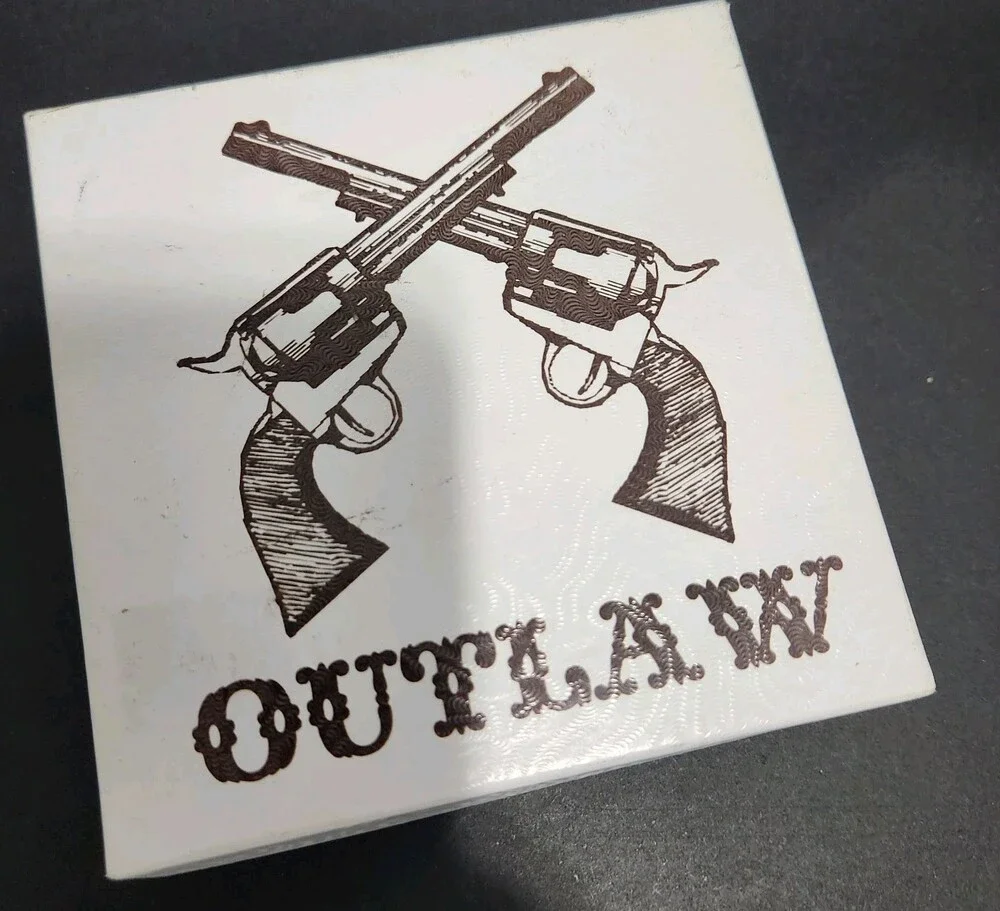 2 Saloon Lone Star ABSORBENT Heavy STONE  Drink Coasters Outlaw Western Cowboy